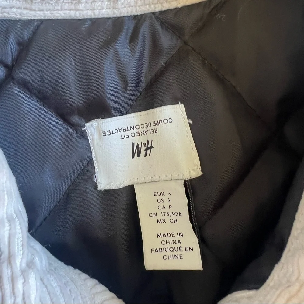 H&M Men's Beige Corduroy Shirt Jacket - Picture 4 of 6